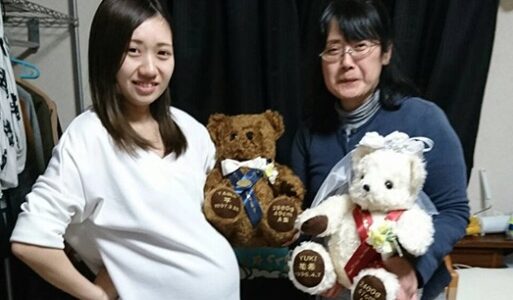 結婚してもうすぐママになる娘夫婦にウェイトテディベアを送りました♪サンクステディベア：TWカーリー♪