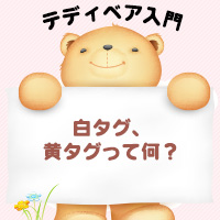 白タグ、黄タグって何？ | 体重ベア・ウェイトドール専門店