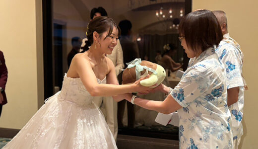 結婚式で両親に渡したところとても喜んでくれました！♪オリジナルウェイトドール（カメのぬいぐるみ）♪